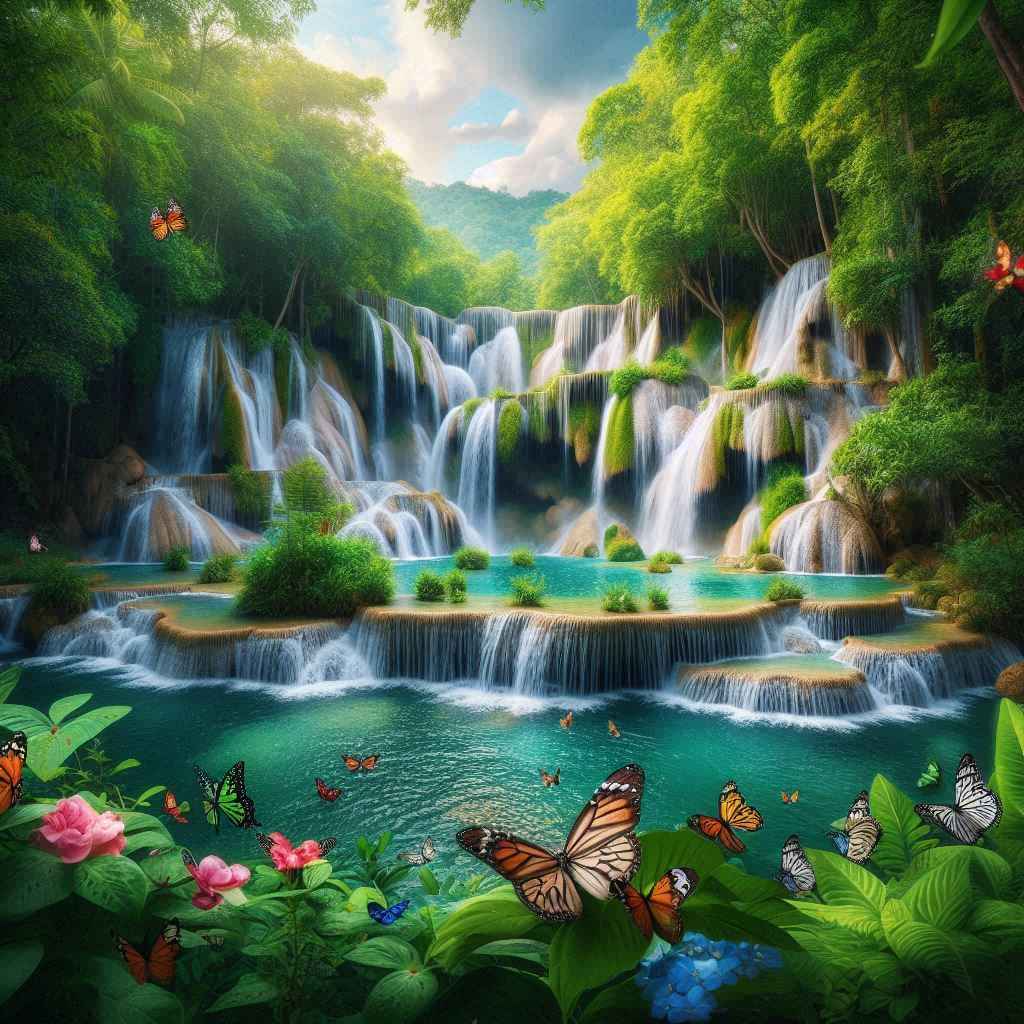 Erawan Waterfall Kanchanaburi Thailand